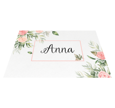 Individual mesa personalizable manteles florales - TenVinilo