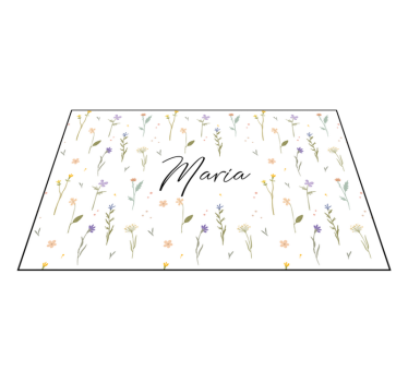 Individual mesa personalizable Jardín de flores de colores - TenVinilo