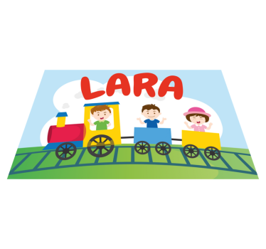 Individual de mesa infantil ilustración de tren infantil - TenVinilo