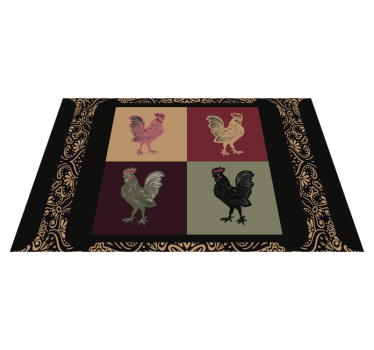 Individual mesa original motivos de pollo vibrantes - TenVinilo