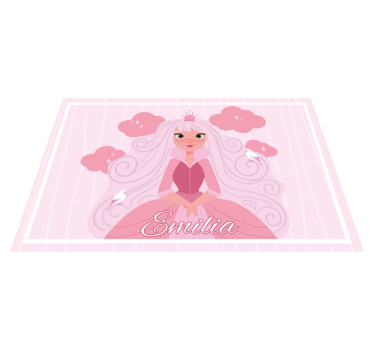 Individual de mesa infantil arte de personajes de princesas - TenVinilo