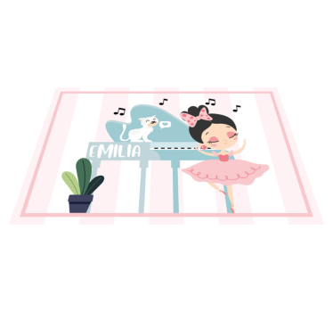 Individual de mesa infantil bailarina - TenVinilo