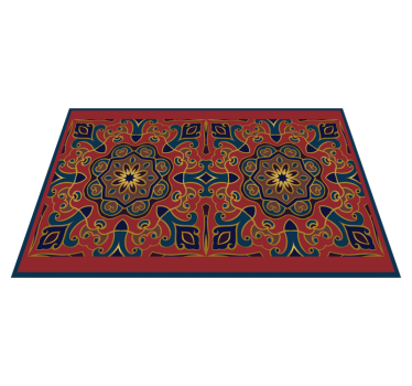 Individual mesa original arreglo floral intrincado - TenVinilo