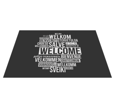 Individual de mesa frase bienvenida diseño multilingüe - TenVinilo