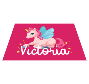 Individual de mesa infantil ilustración de unicornio soñador - TenVinilo