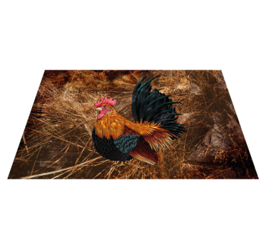 Individual mesa original arte del gallo vibrante - TenVinilo