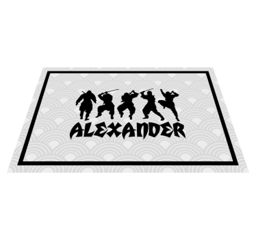 Individual mesa personalizable siluetas ninja warrior - TenVinilo