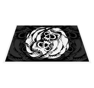 Individual original mesa Yin yang en blanco y negro - TenVinilo