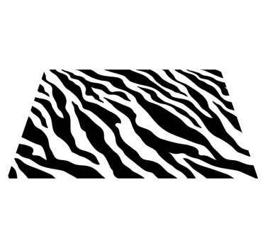 Individual original mesa Cebra animal print blanco y negro - TenVinilo