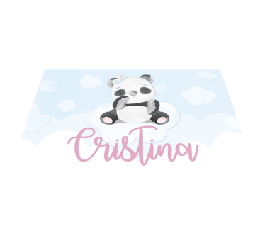 Individual de mesa infantil personaje panda lindo - TenVinilo