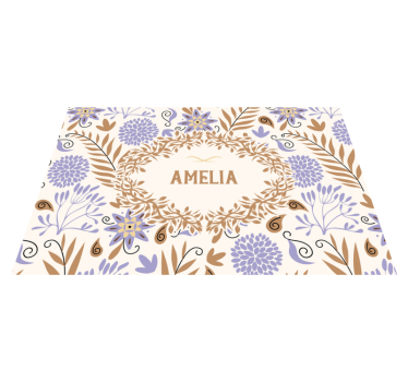 Individual mesa personalizable manteles con flores - TenVinilo