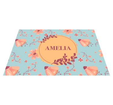 Individual mesa personalizable nombre botánico - TenVinilo
