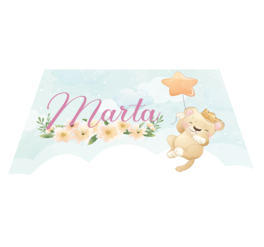 Individual de mesa infantil león lindo con globo - TenVinilo
