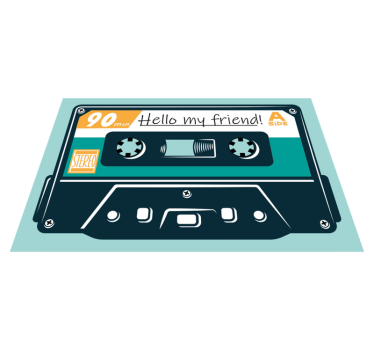 Individual mesa personalizable Cinta de cassette de los 80 con tu - TenVinilo