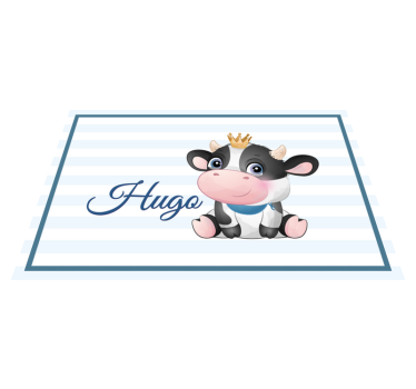 Individual de mesa infantil ilustración de vaca - TenVinilo
