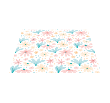 Individual mesa original colores de patrón floral - TenVinilo
