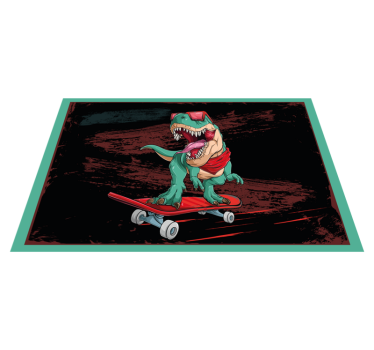 Individual original mesa Patinaje dinosaurio verde - TenVinilo