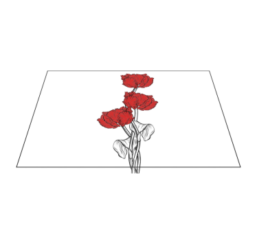 Individual mesa original arreglo floral rojo - TenVinilo
