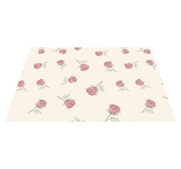 Individual mesa original patrón floral de rosas - TenVinilo