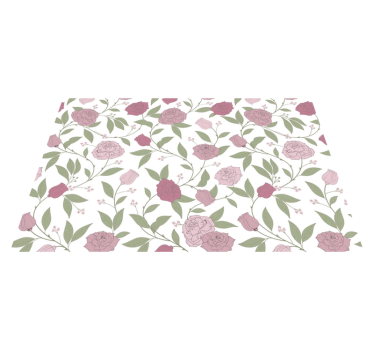 Individual mesa original patrón floral elegante - TenVinilo