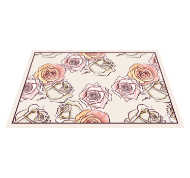 Individual mesa original arreglo floral de rosas - TenVinilo