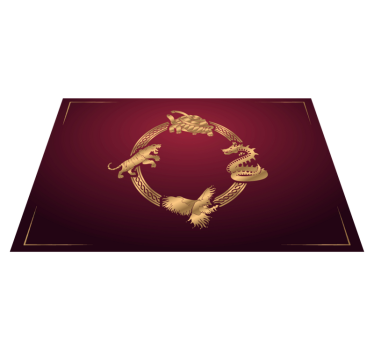 Individual mesa original emblemas de animales dorados - TenVinilo