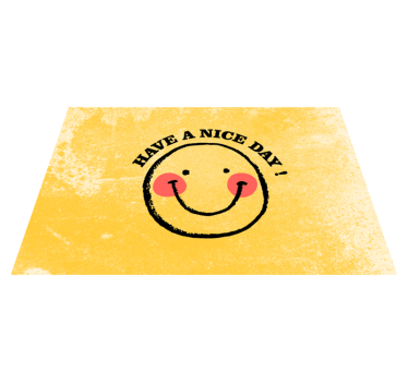 Individual de mesa frase cara sonriente cita - TenVinilo