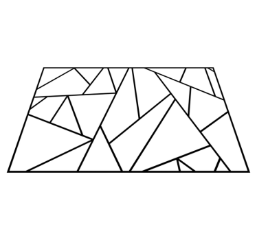 Individual original mesa Diseño minimalista de líneas geométricas - TenVinilo