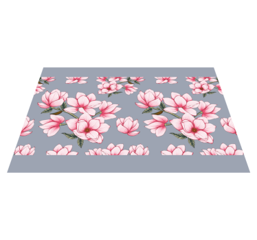 Individual mesa original patrón floral magnolia rosa - TenVinilo