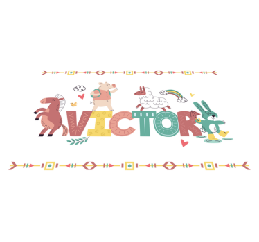 Individual mesa personalizable Animales de granja para niños - TenVinilo