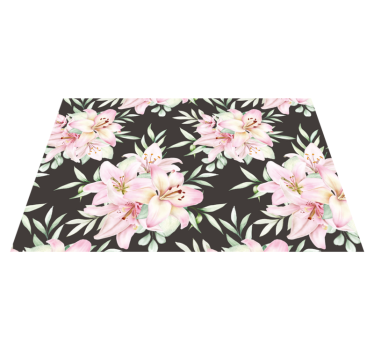 Individual mesa original lirios rosados florales - TenVinilo