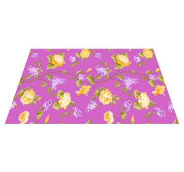 Individual mesa original con patrón floral vibrante - TenVinilo