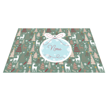 Mantel individual de navidad Patrón de bosque de navidad - TenVinilo