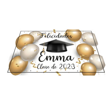 Individual original mesa nombre graduado personalizadoNombre grad - TenVinilo