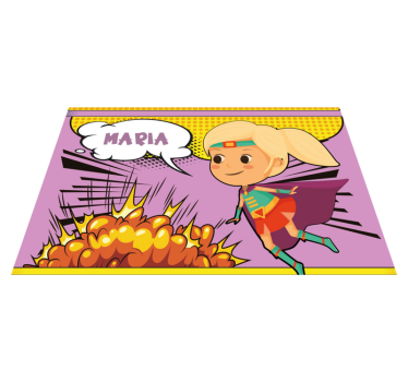 Mantel individual personalizable superheroína cómica - TenVinilo