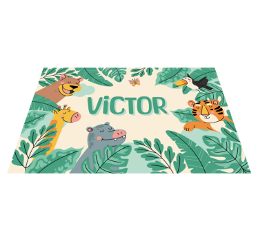 Mantel individual personalizable animales de la selva - TenVinilo