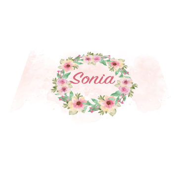 Mantel individual personalizable flores de acuarela - TenVinilo