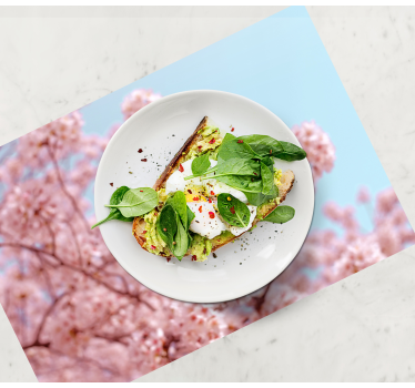 Individual de mesa elegante Flor de cerezo rosa y árbol - TenVinilo