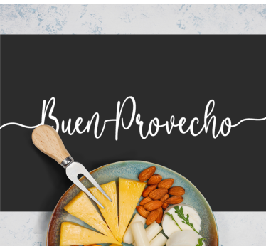 Individual de mesa frase afirmación elegante de comida - TenVinilo