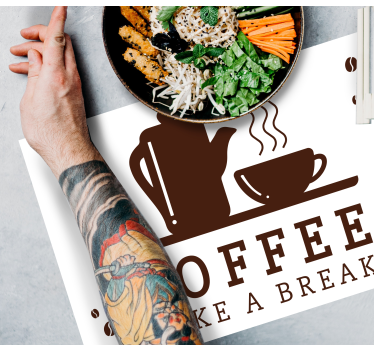 Individual de mesa frase cita para el café - TenVinilo