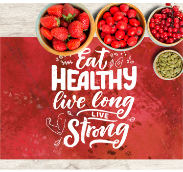 Individual de mesa frase come sano vive fuerte - TenVinilo