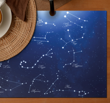 Individual de mesa frase mapa de estrellas constellations - TenVinilo