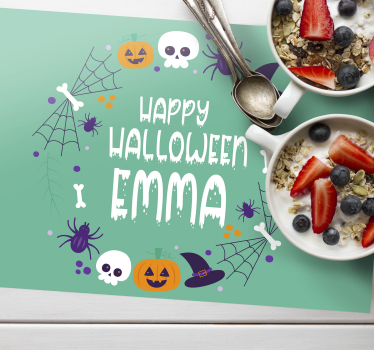 Individual de mesa halloween diseño temático de halloween - TenVinilo