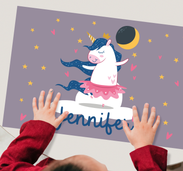 Individual de mesa infantil noche de baile de unicornios - TenVinilo