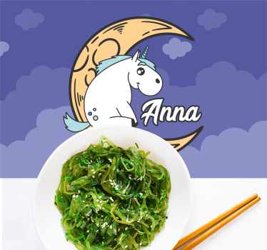 Individual de mesa infantil unicornio luna noche - TenVinilo