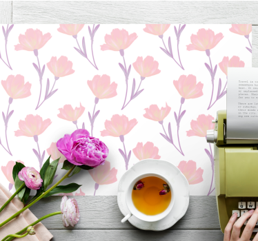 Individual mesa original concepto floral rosa - TenVinilo