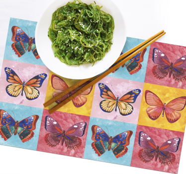 Individual mesa original emblema de mariposa viva - TenVinilo