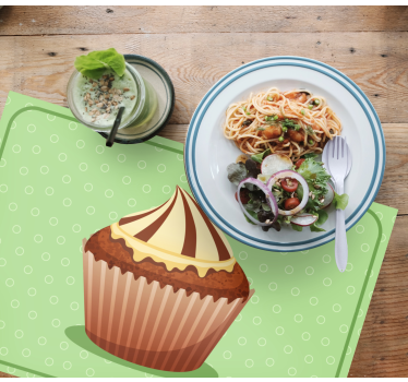 Individual mesa original gráfico de cupcake - TenVinilo