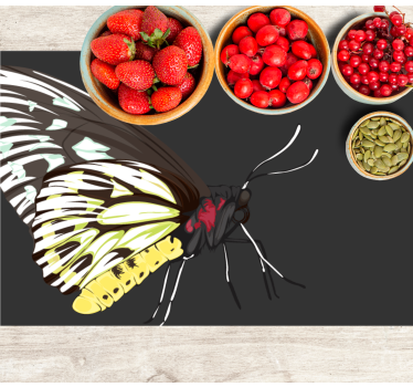 Individual mesa original ilustración de mariposa colorida - TenVinilo