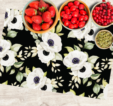 Individual mesa original manteles con estampado floral - TenVinilo